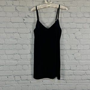Necessary Objects Women's Velvet V-Neck Slip Dress, Size Small, Sapphire‎ Blue